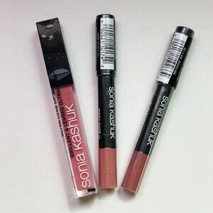 SONIA KASHUK 3-pc Lipgloss/Lip Crayon Set NEW